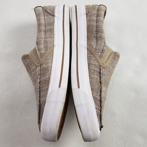 Roper Angel Fire Canvas Shoe Womens 7 Tan Comfort Slip On Casual Western Loafer - Picture 6 of 10